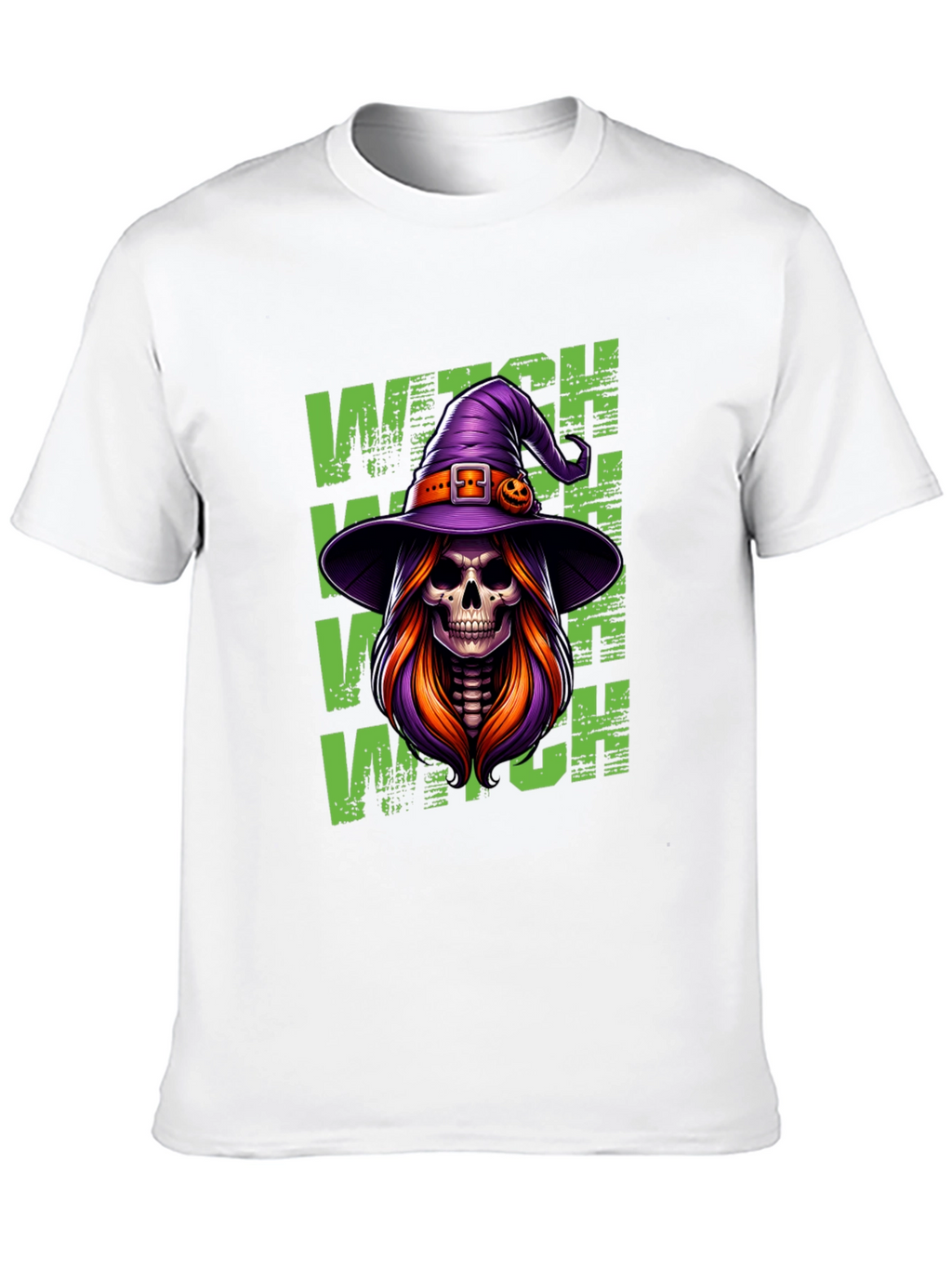 Witch Skeleton Halloween T-Shirt