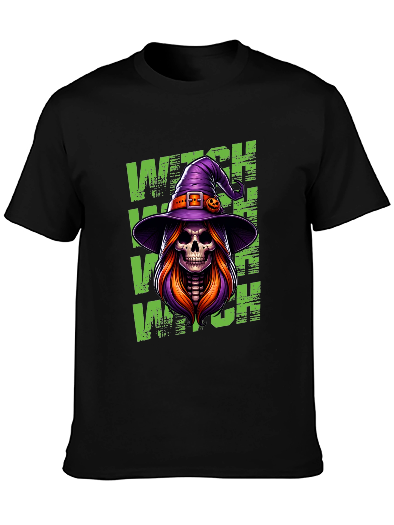 Witch Skeleton Halloween T-Shirt