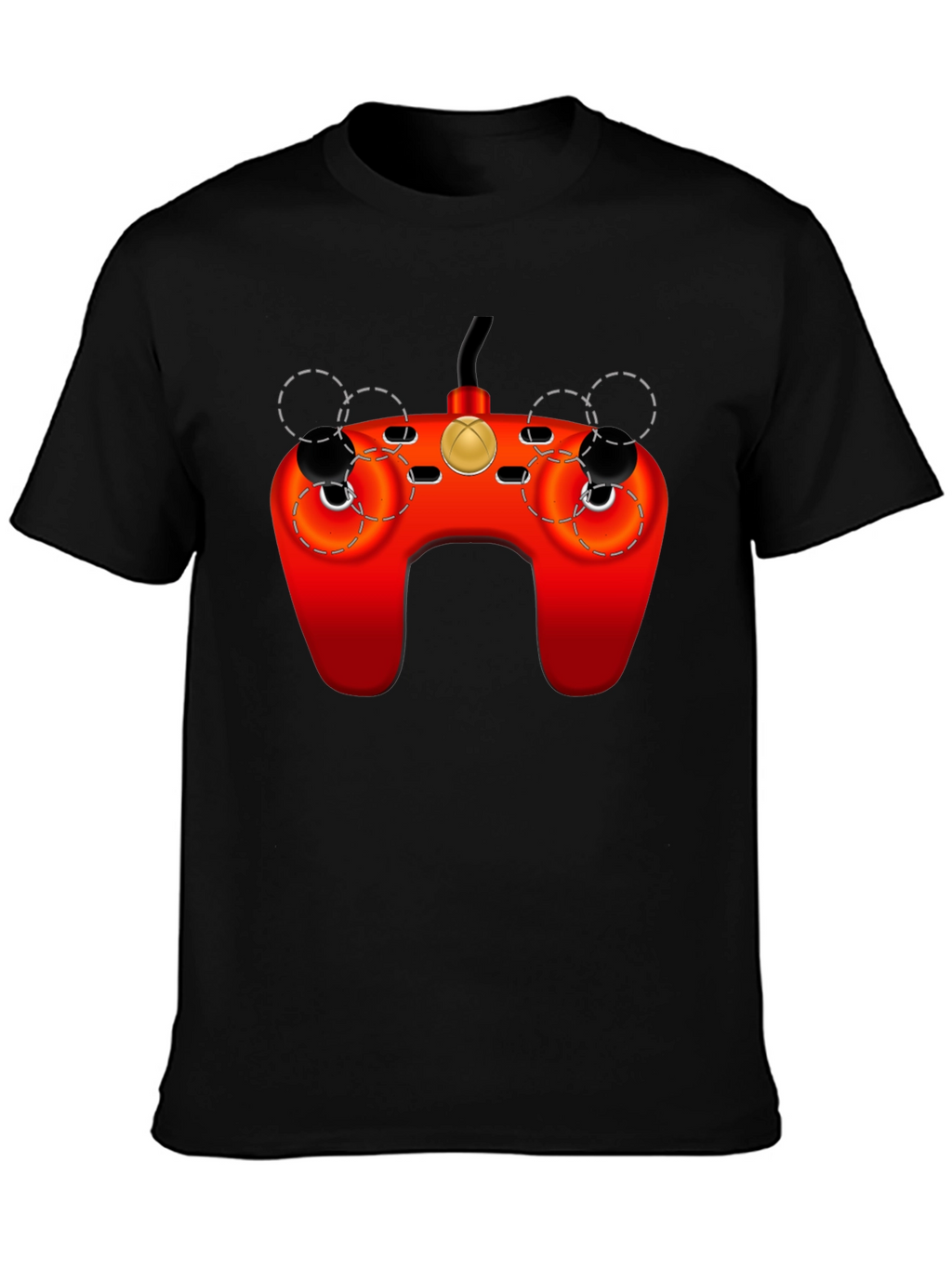 Retro Gaming Controller Graphic Tee - Black