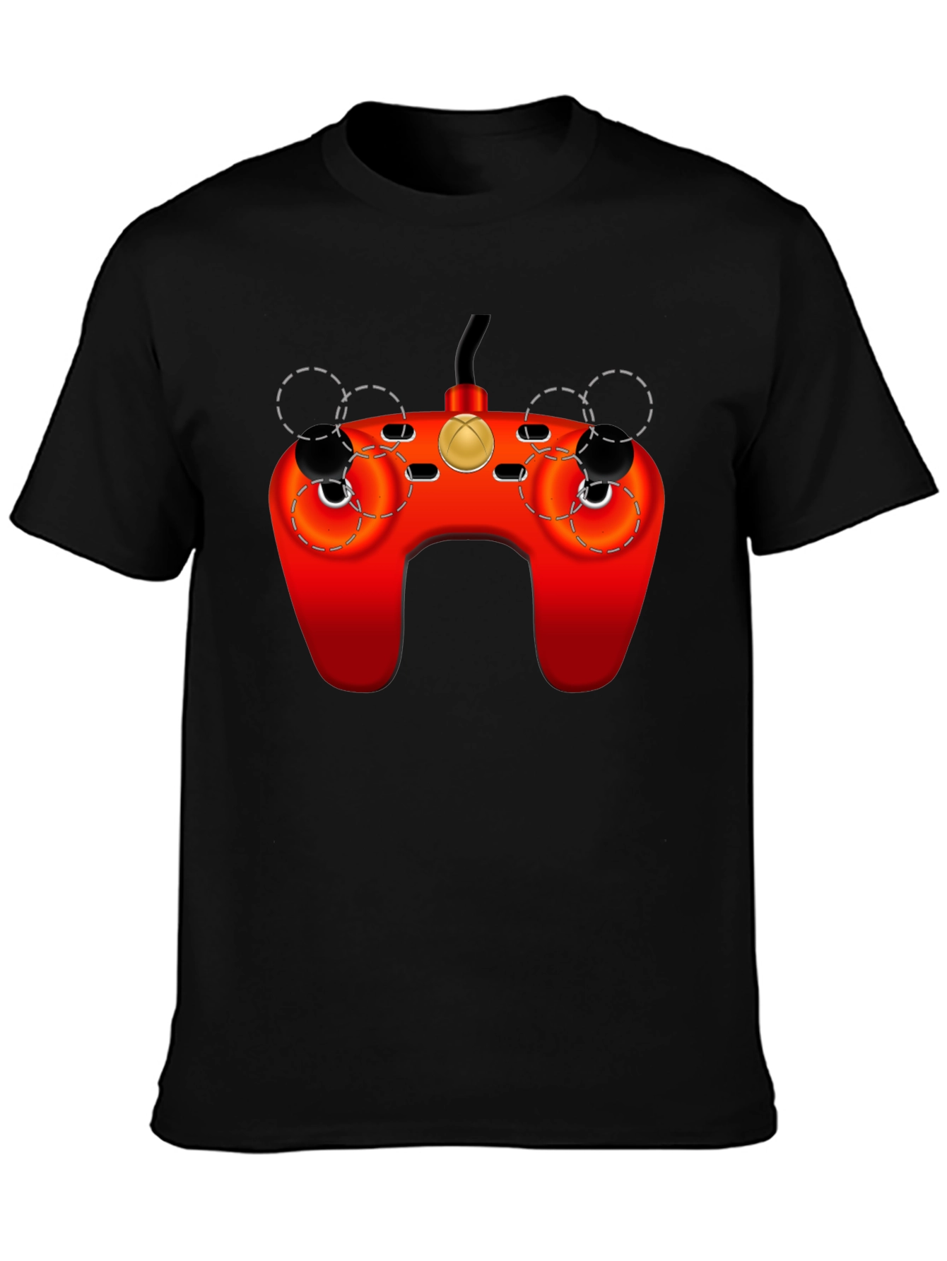 Retro Gaming Controller Graphic Tee - Black