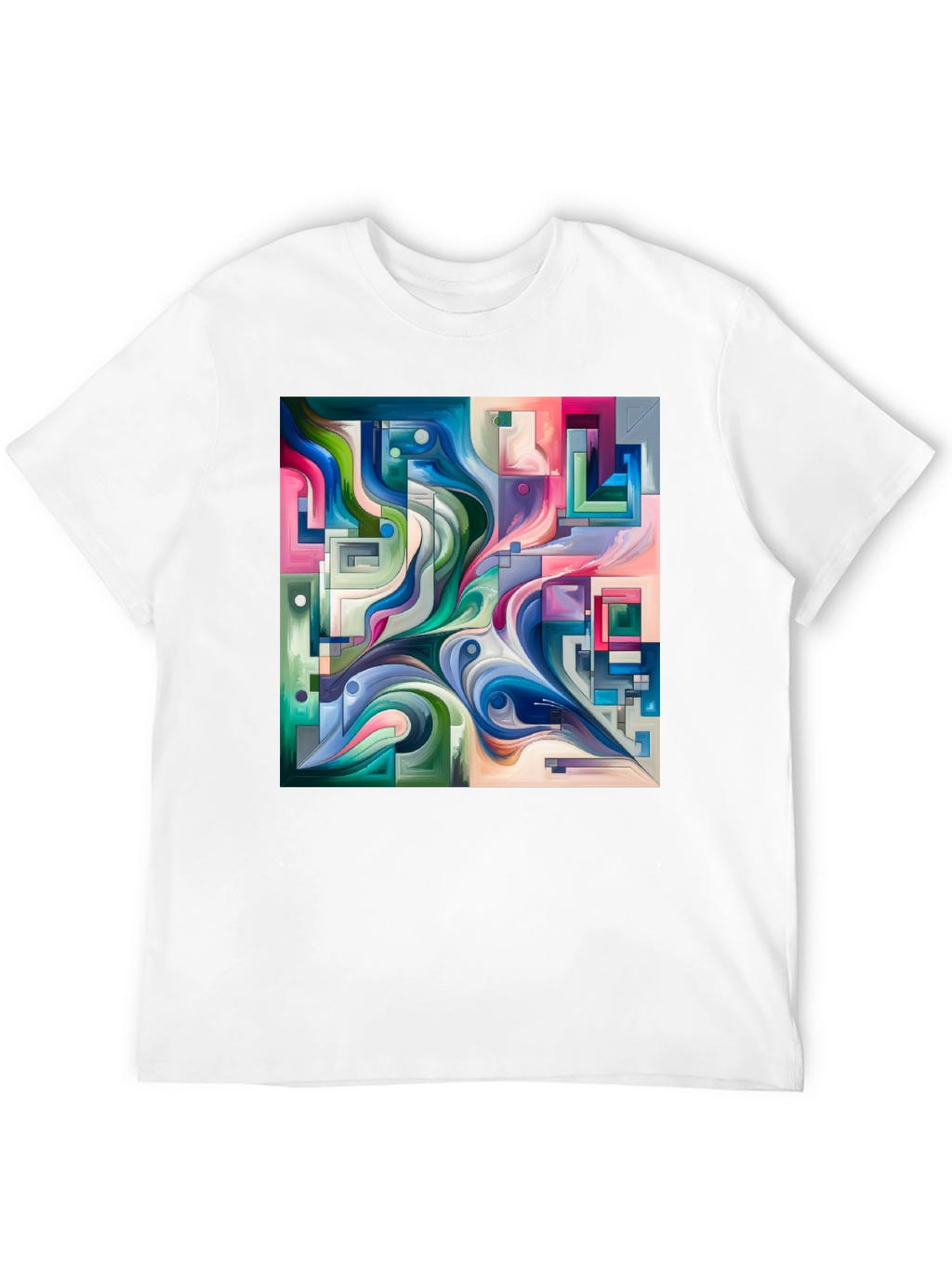 Abstract Art Graphic Print Black T-Shirt
