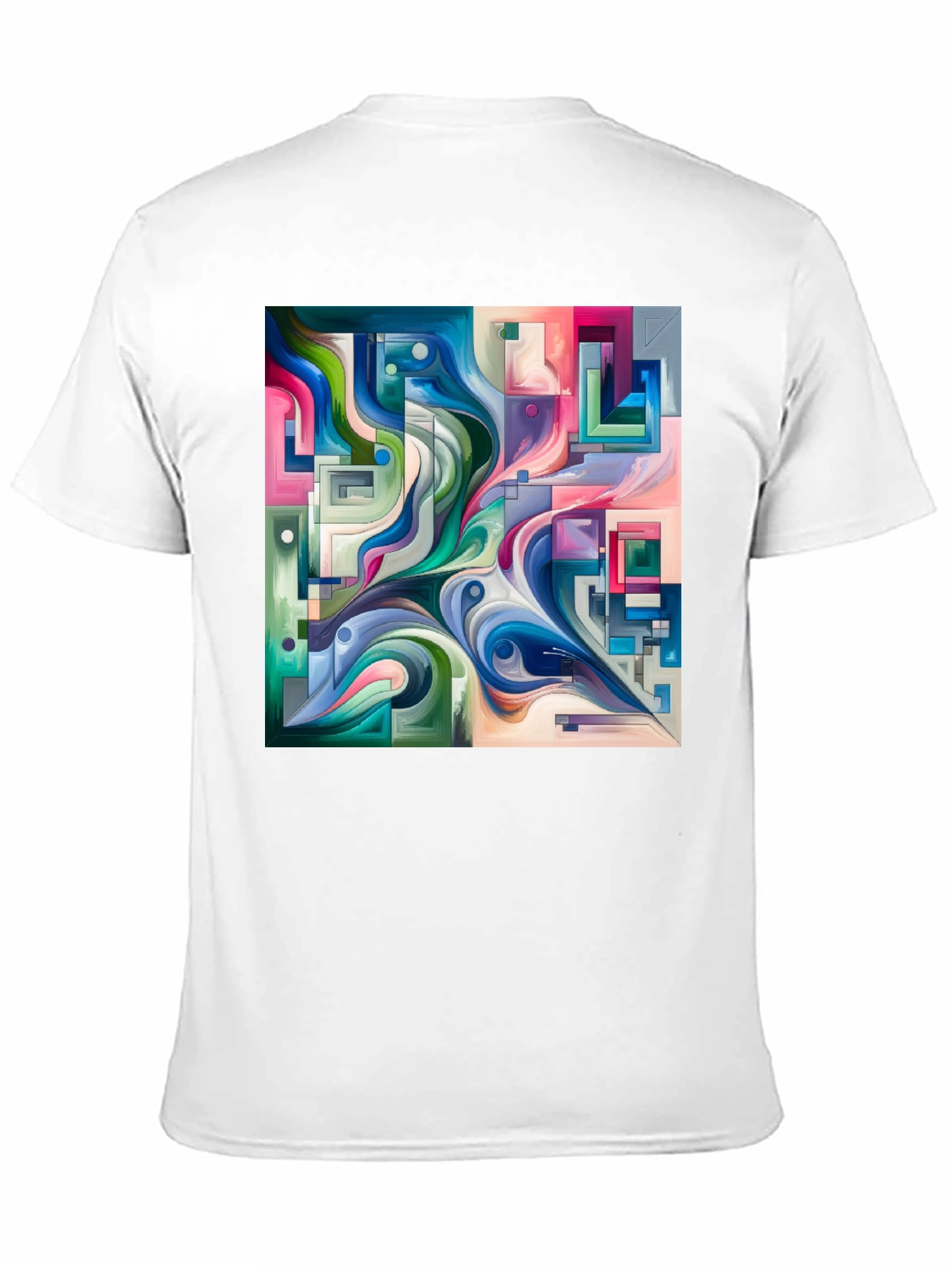 Abstract Art Graphic Print Black T-Shirt