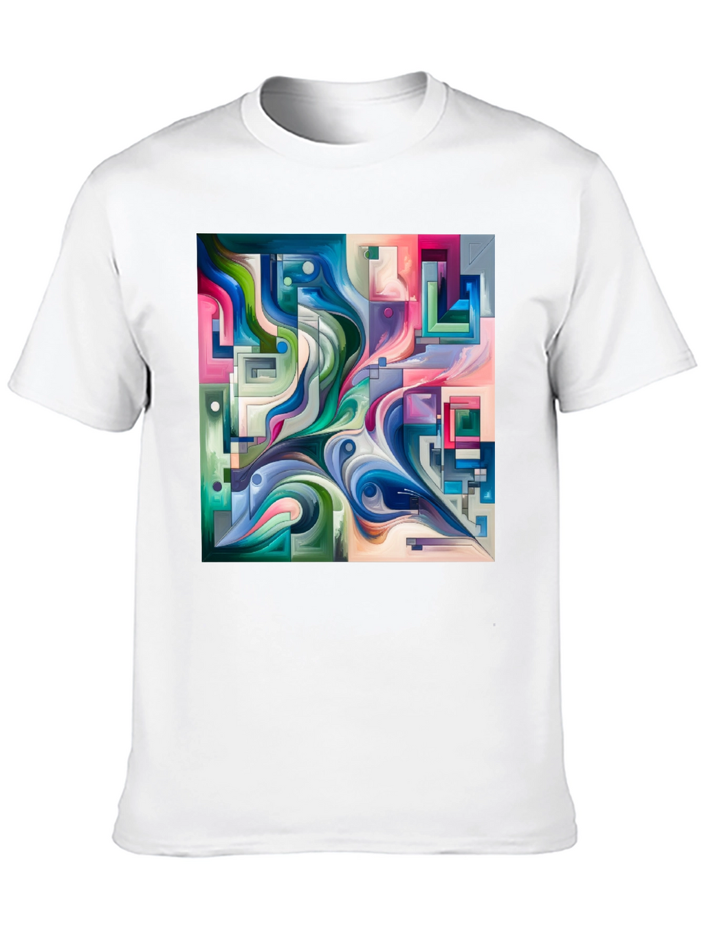 Abstract Art Graphic Print Black T-Shirt