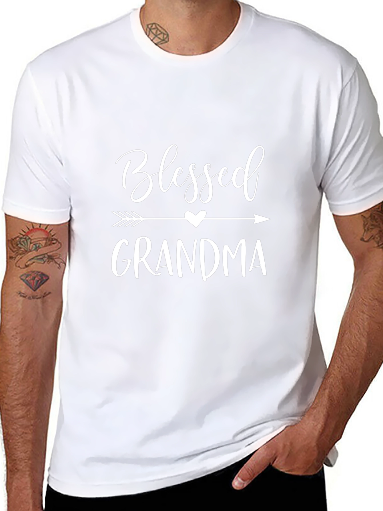 Blessed Grandma Graphic Tee - Black