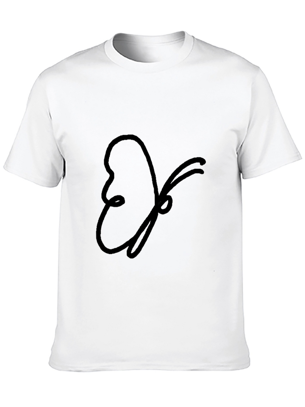Butterfly Outline Black T-Shirt