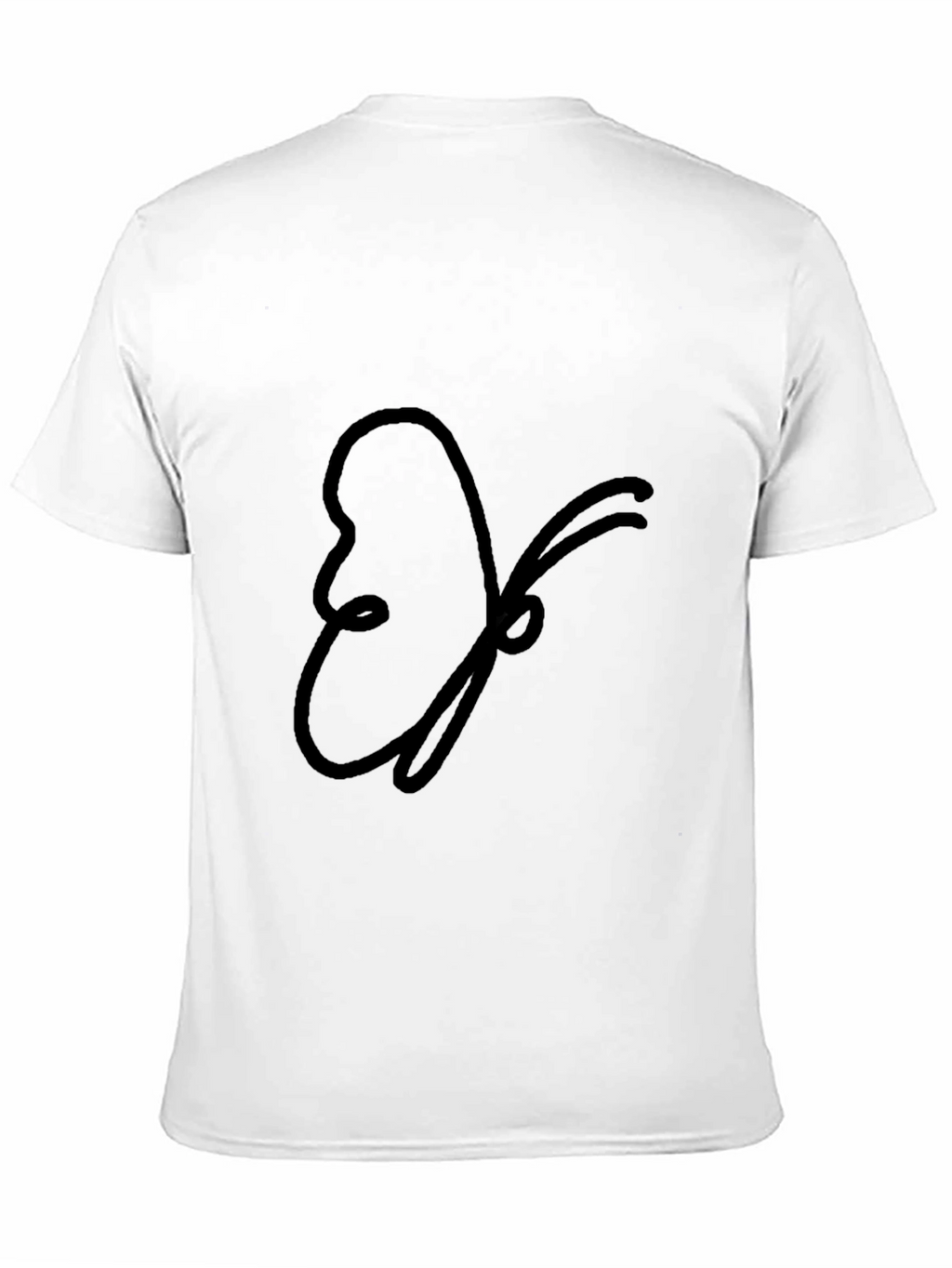 Butterfly Outline Black T-Shirt