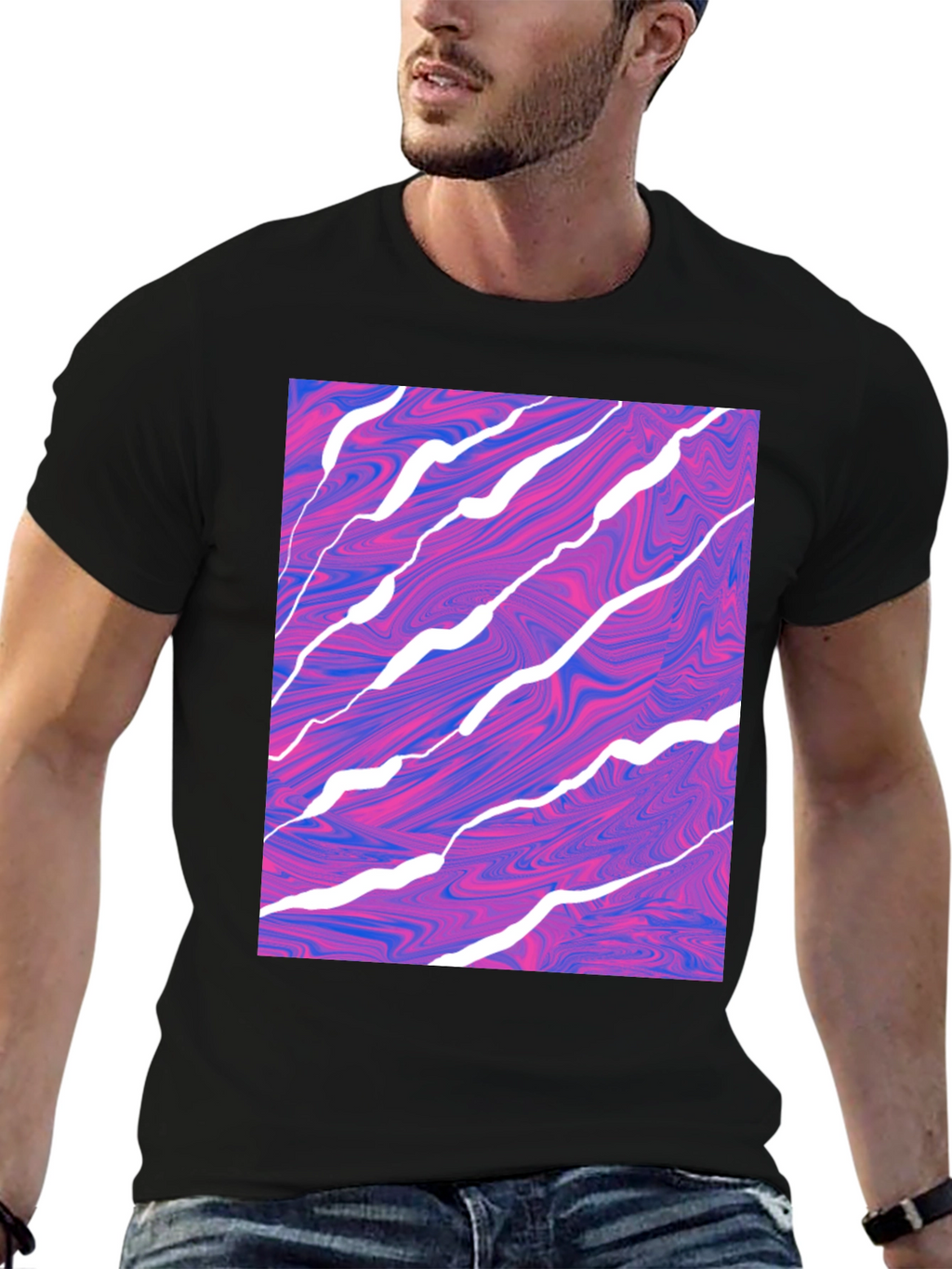 Abstract Swirl Graphic Tee - Modern Art T-Shirt