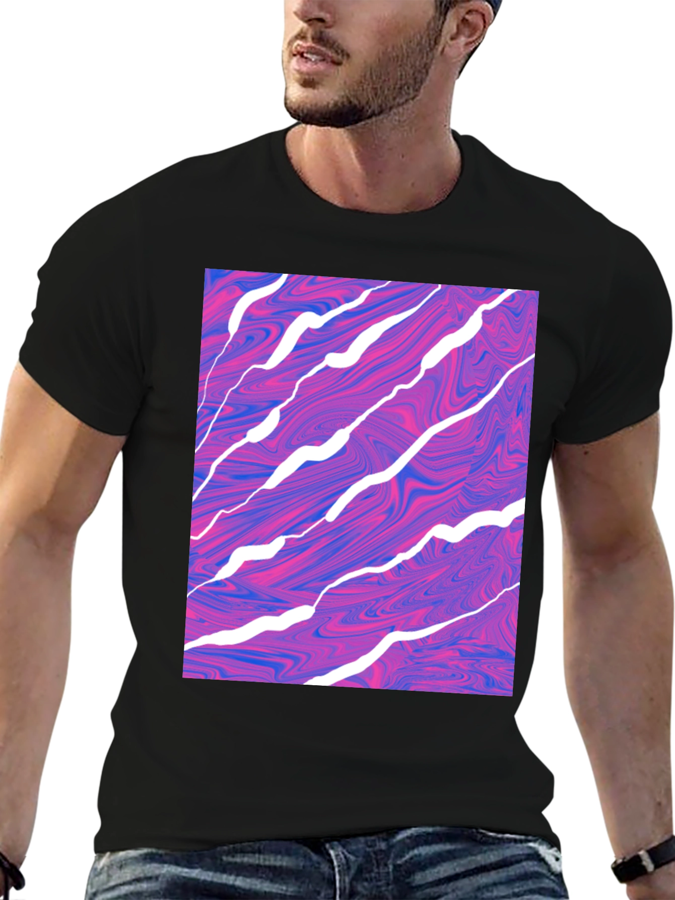 Abstract Swirl Graphic Tee - Modern Art T-Shirt