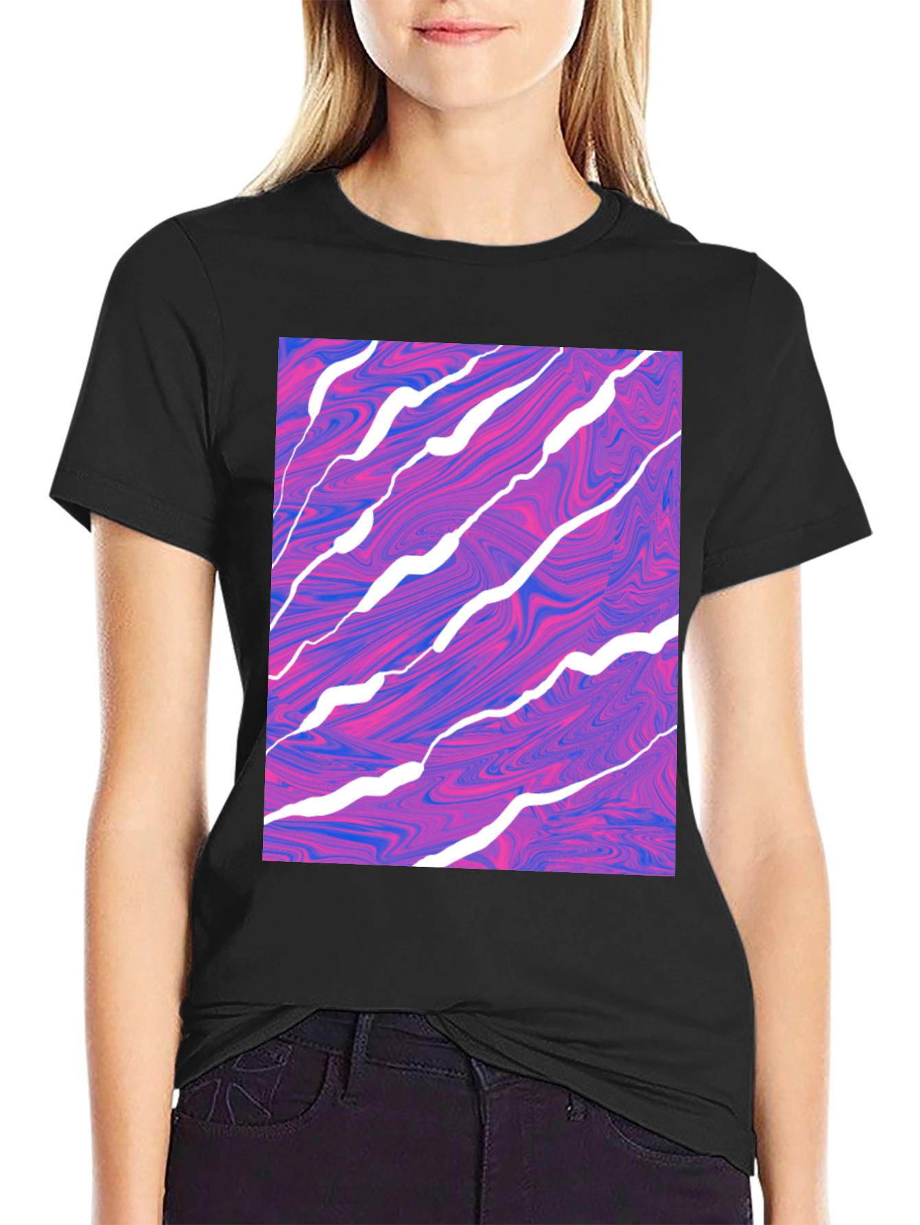 Abstract Swirl Graphic Tee - Modern Art T-Shirt