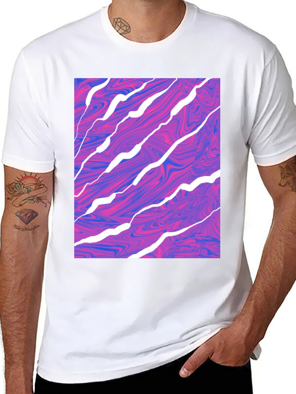 Abstract Swirl Graphic Tee - Modern Art T-Shirt