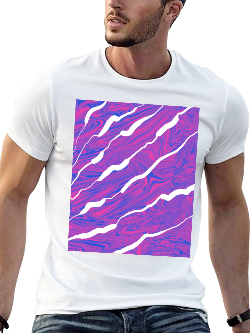 Abstract Swirl Graphic Tee - Modern Art T-Shirt