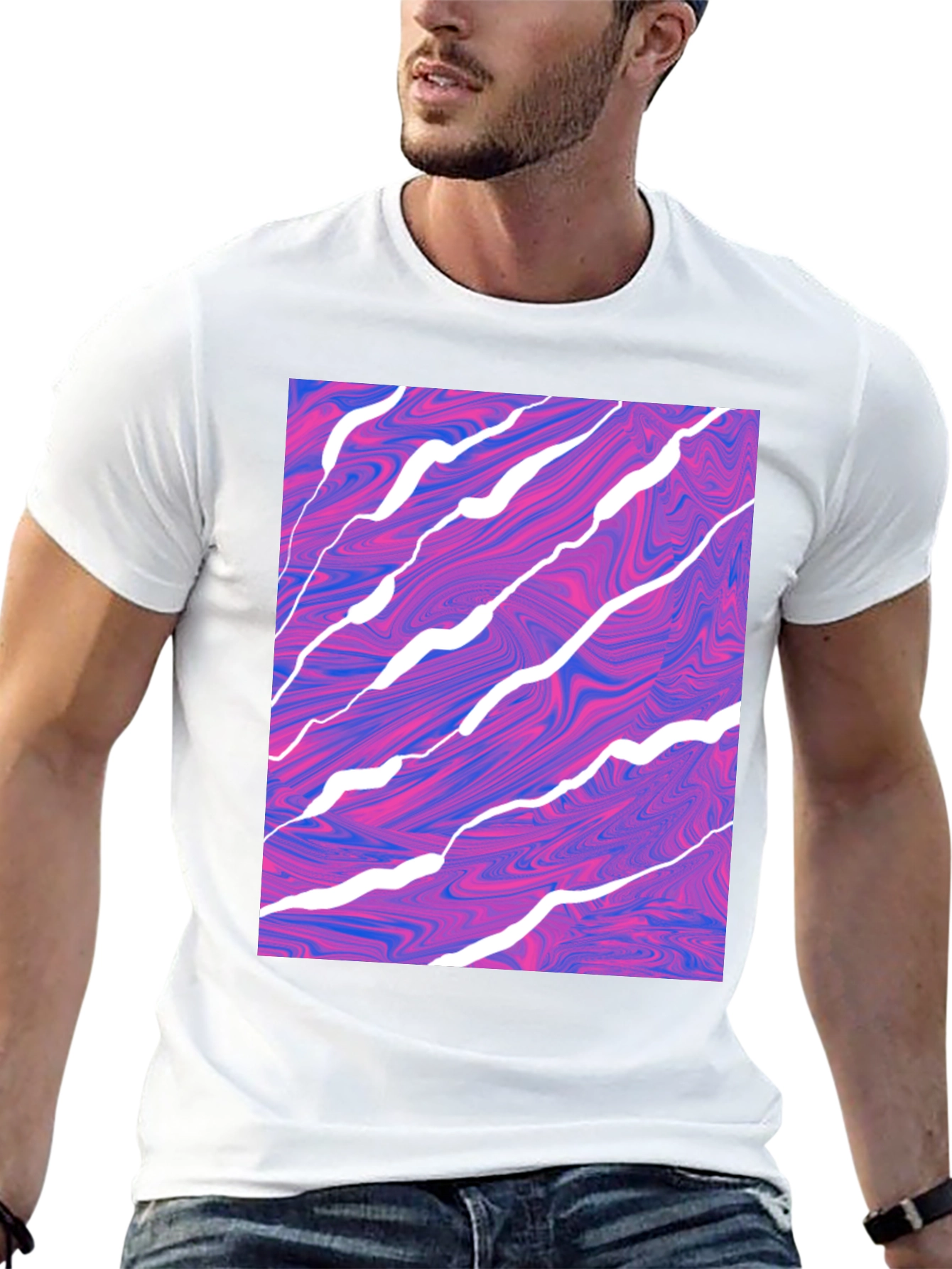 Abstract Swirl Graphic Tee - Modern Art T-Shirt