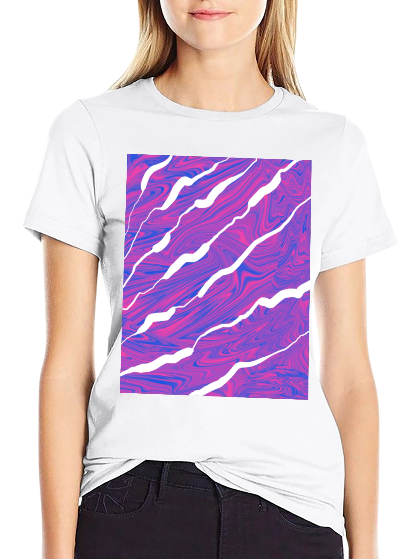 Abstract Swirl Graphic Tee - Modern Art T-Shirt