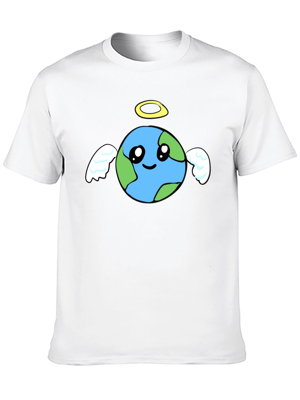 Angel Earth Graphic Black T-Shirt