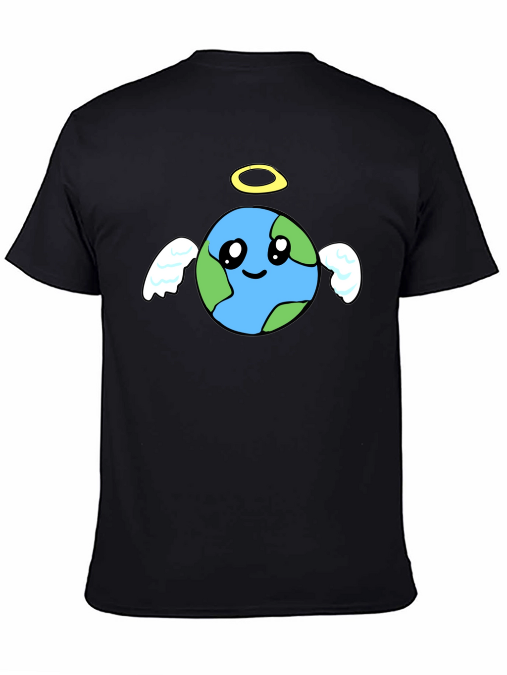Angel Earth Graphic Black T-Shirt