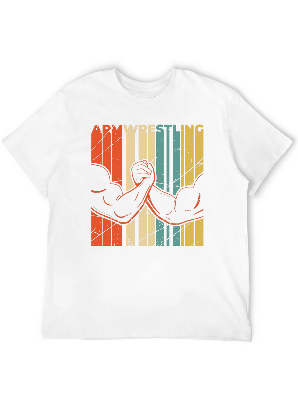 Arm Wrestling Retro Style Graphic T-Shirt