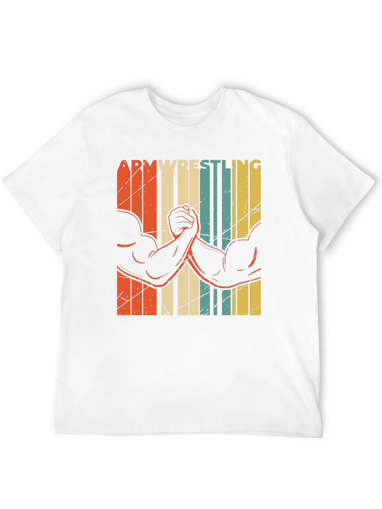 Arm Wrestling Retro Style Graphic T-Shirt