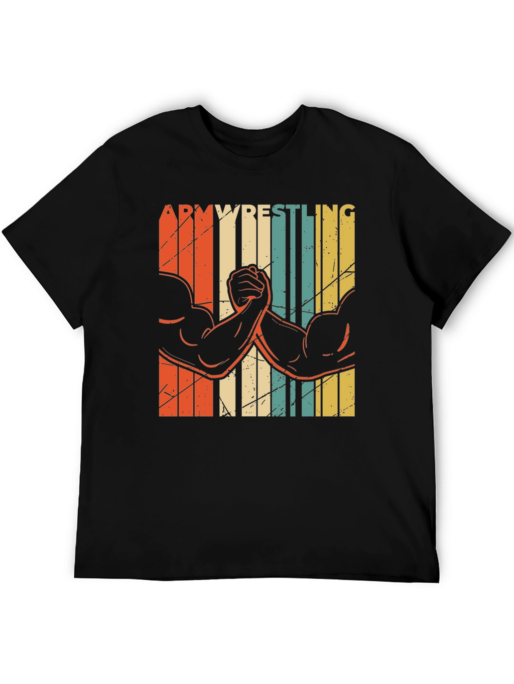 Arm Wrestling Retro Style Graphic T-Shirt