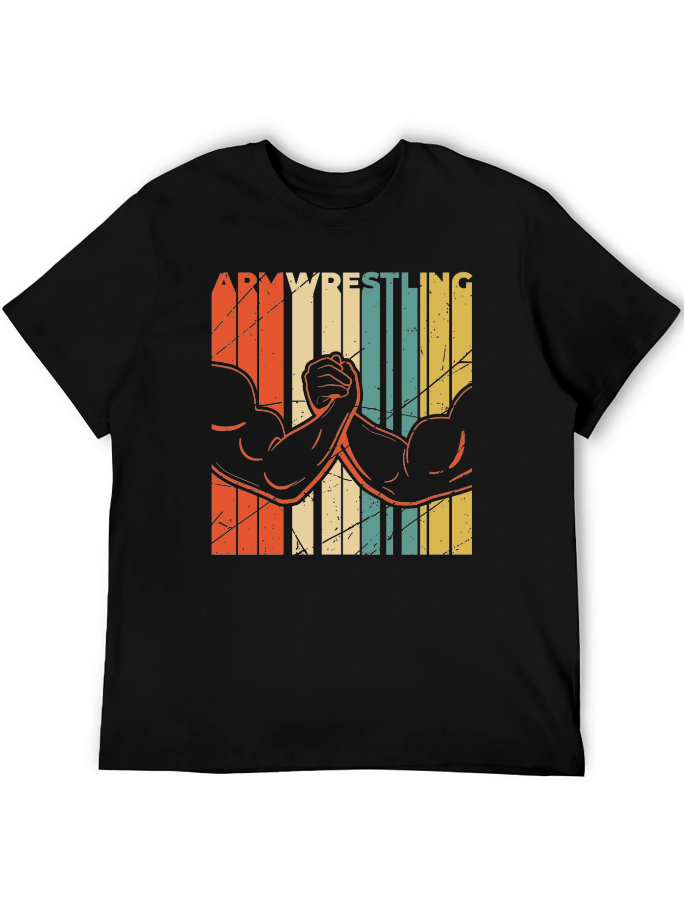 Arm Wrestling Retro Style Graphic T-Shirt