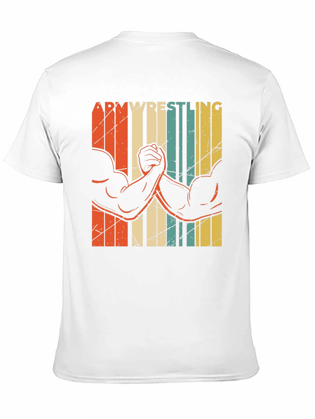 Arm Wrestling Retro Style Graphic T-Shirt