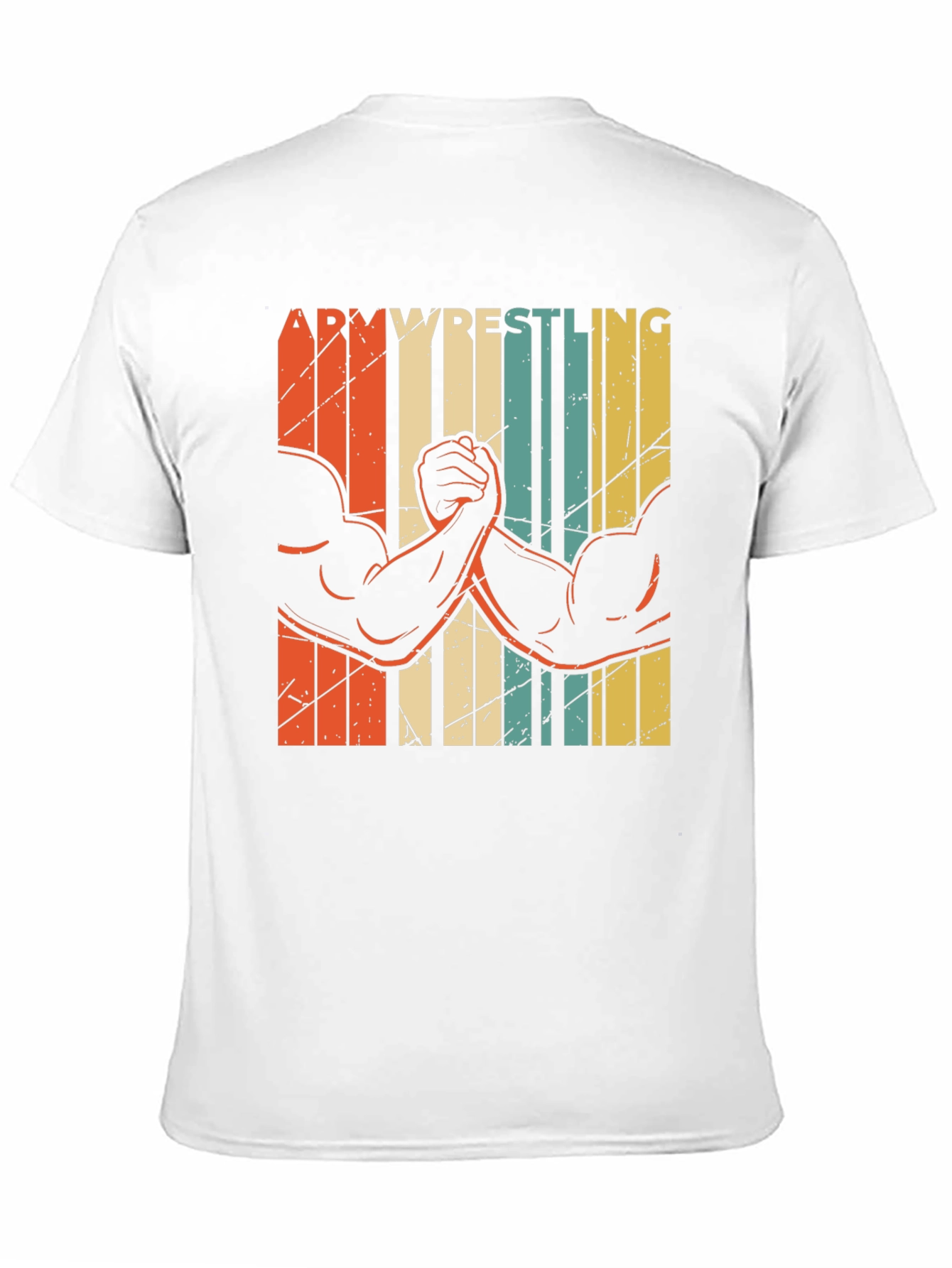 Arm Wrestling Retro Style Graphic T-Shirt