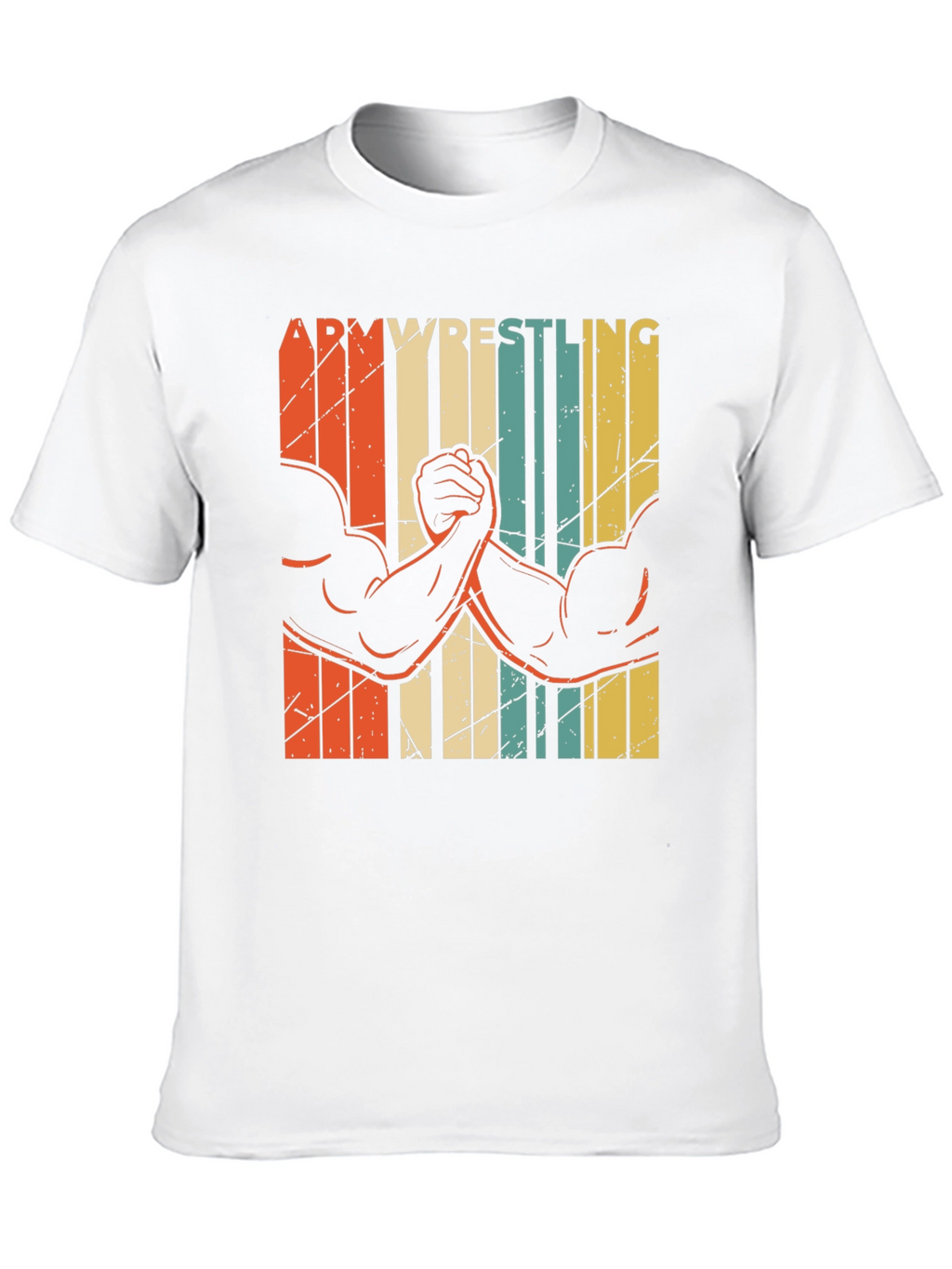 Arm Wrestling Retro Style Graphic T-Shirt