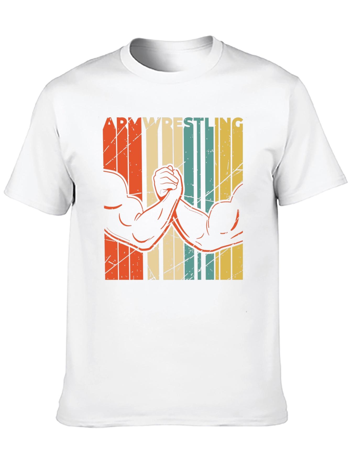 Arm Wrestling Retro Style Graphic T-Shirt