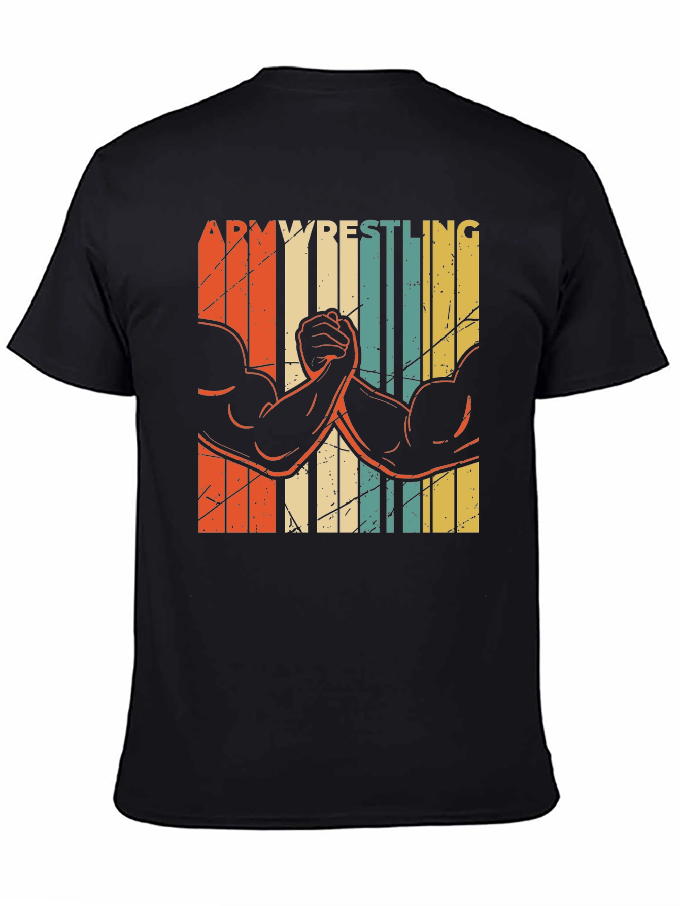 Arm Wrestling Retro Style Graphic T-Shirt