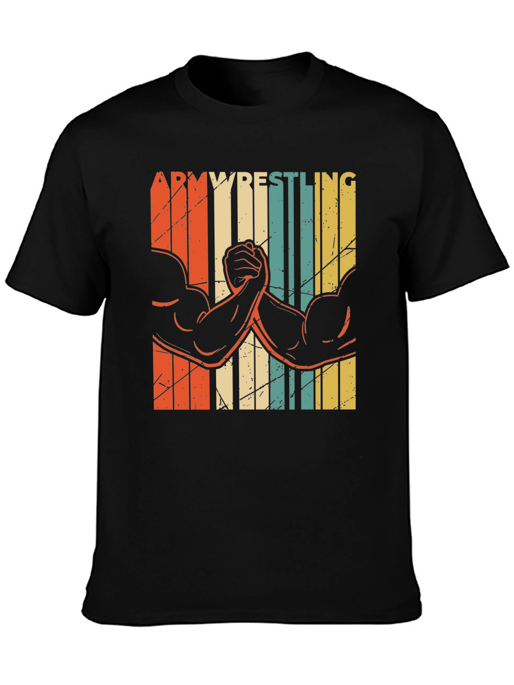 Arm Wrestling Retro Style Graphic T-Shirt