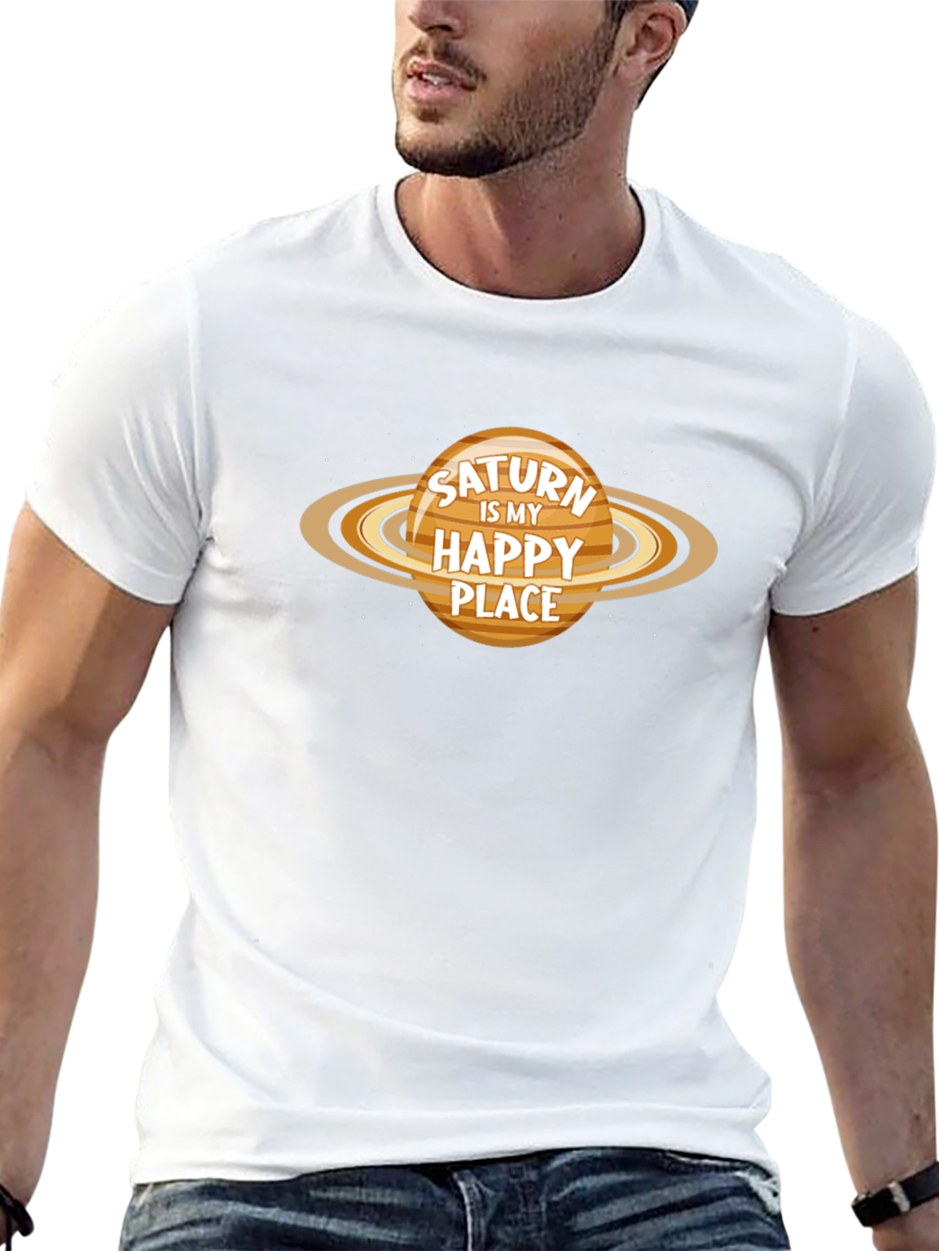Saturn Is My Happy Place Graphic T-Shirt