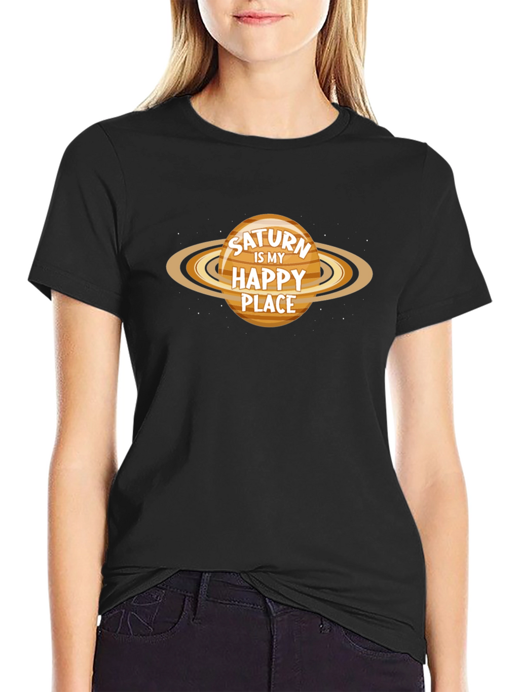 Saturn Is My Happy Place Graphic T-Shirt