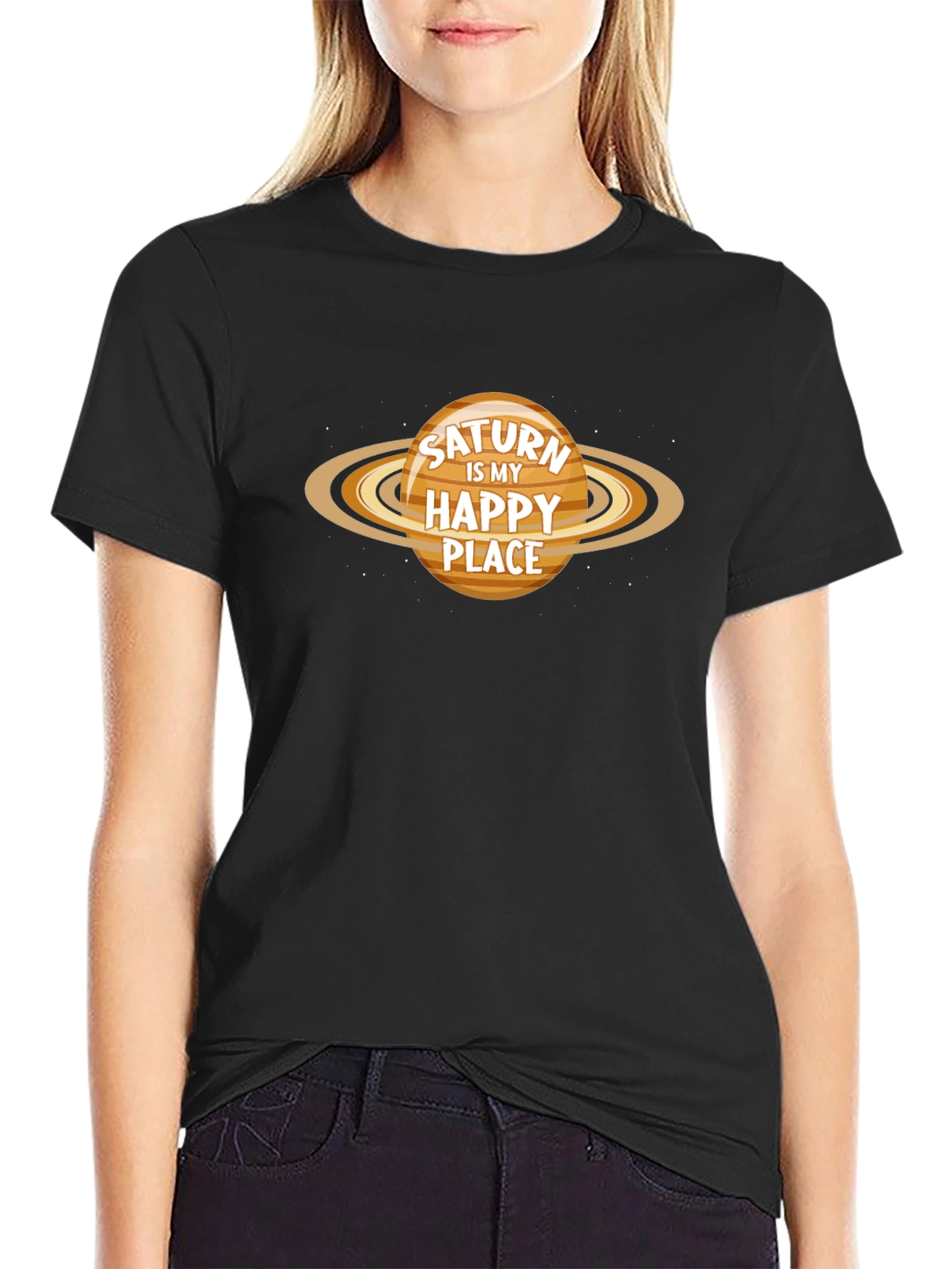 Saturn Is My Happy Place Graphic T-Shirt