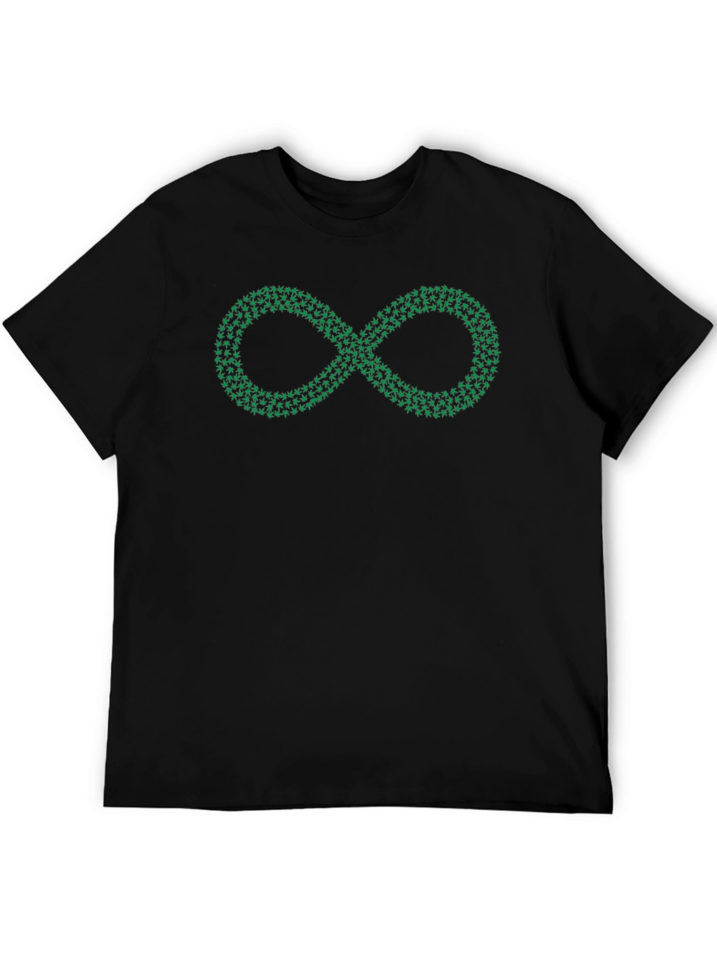 Infinity Leaf Graphic Black T-Shirt