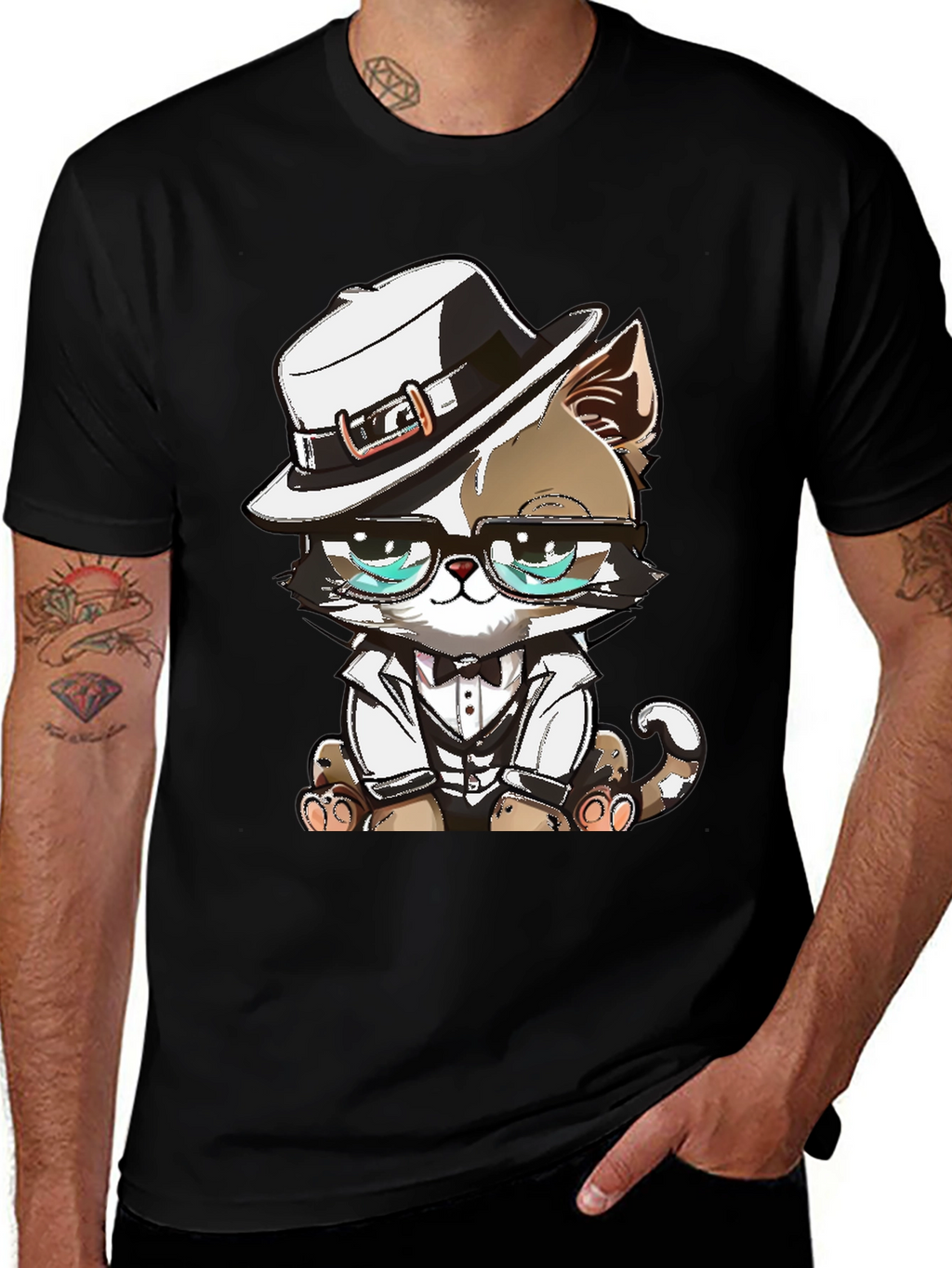 Cool Cat Graphic Tee - The Feline Boss!
