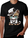 Cool Cat Graphic Tee - The Feline Boss!