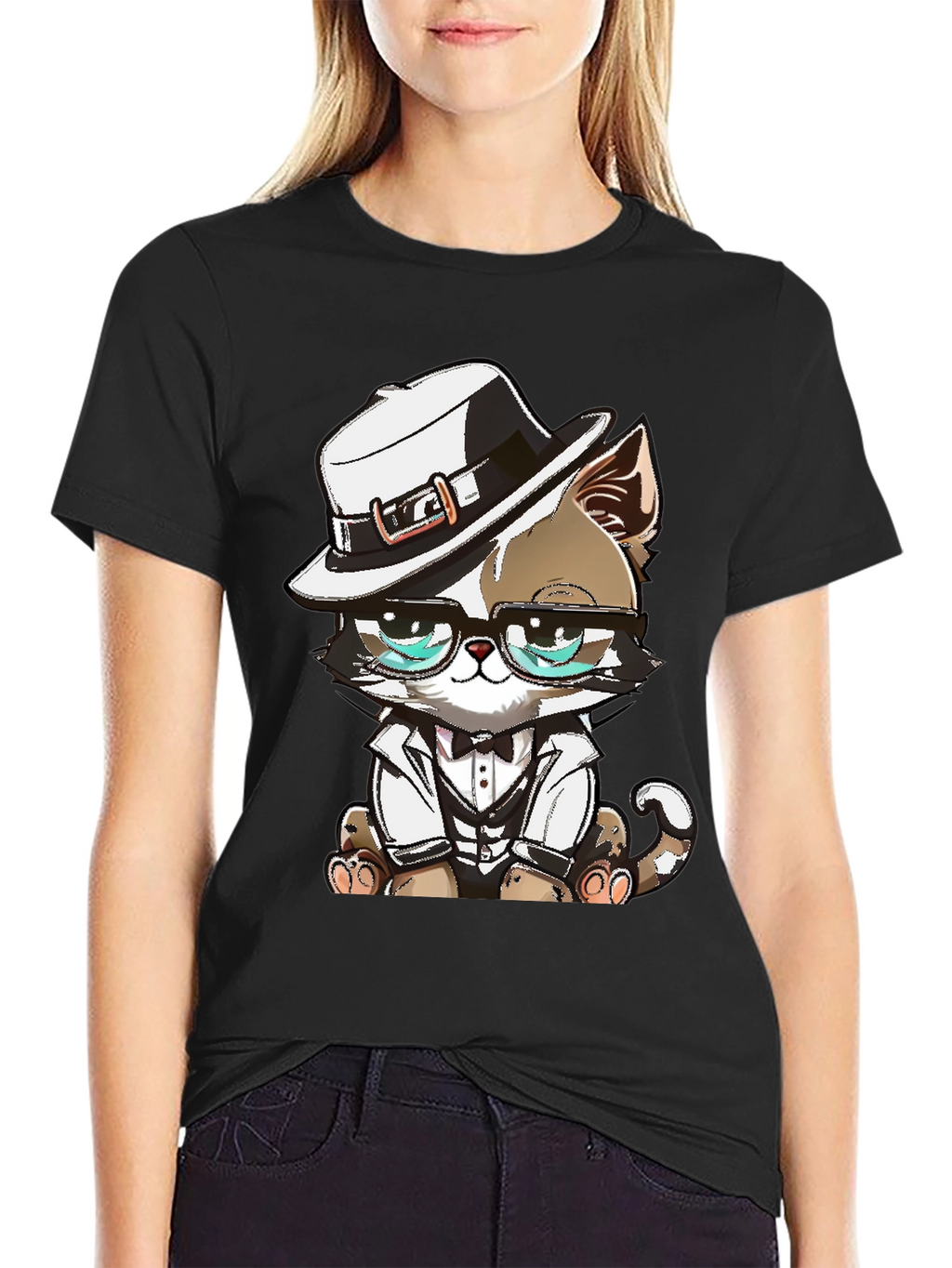 Cool Cat Graphic Tee - The Feline Boss!