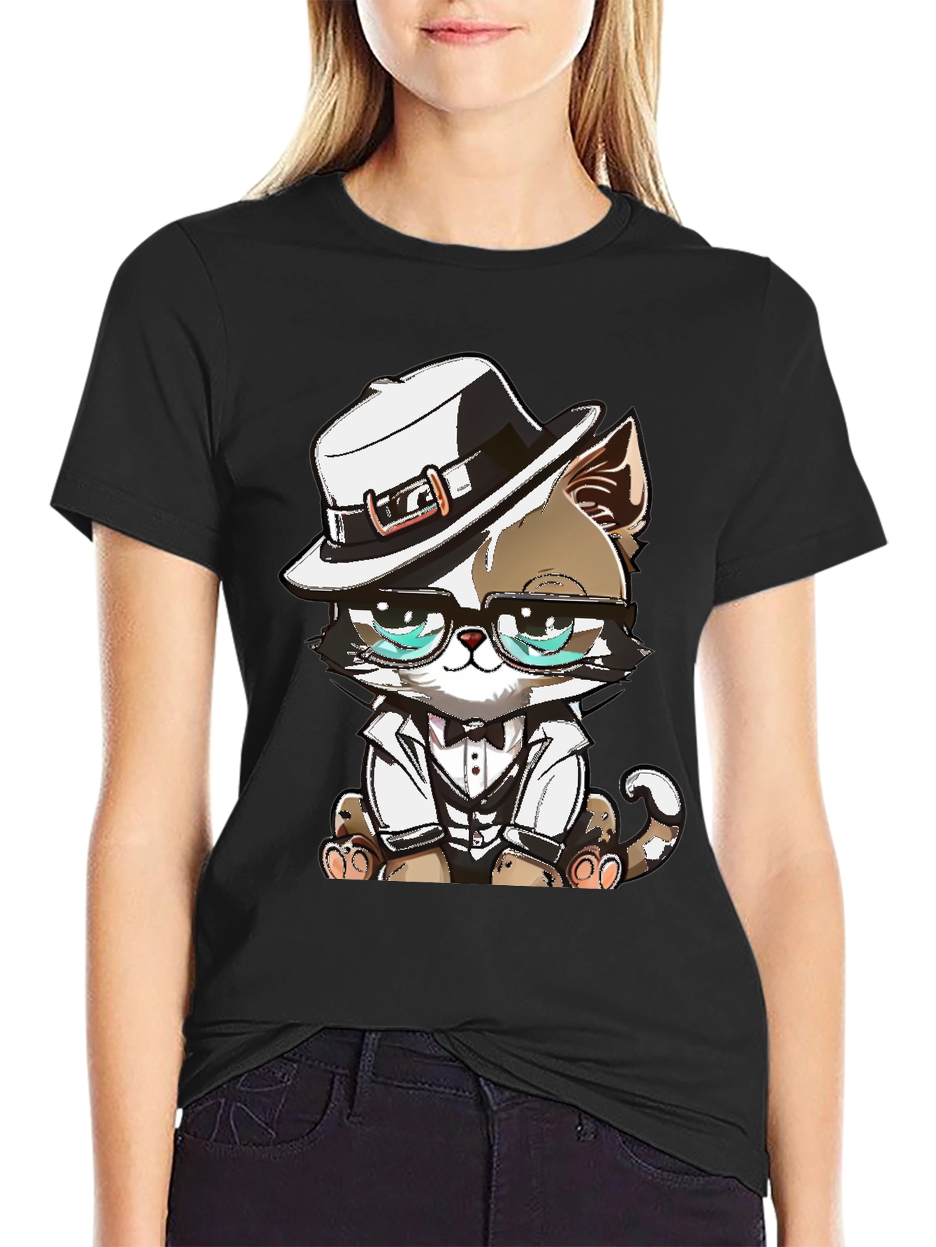Cool Cat Graphic Tee - The Feline Boss!