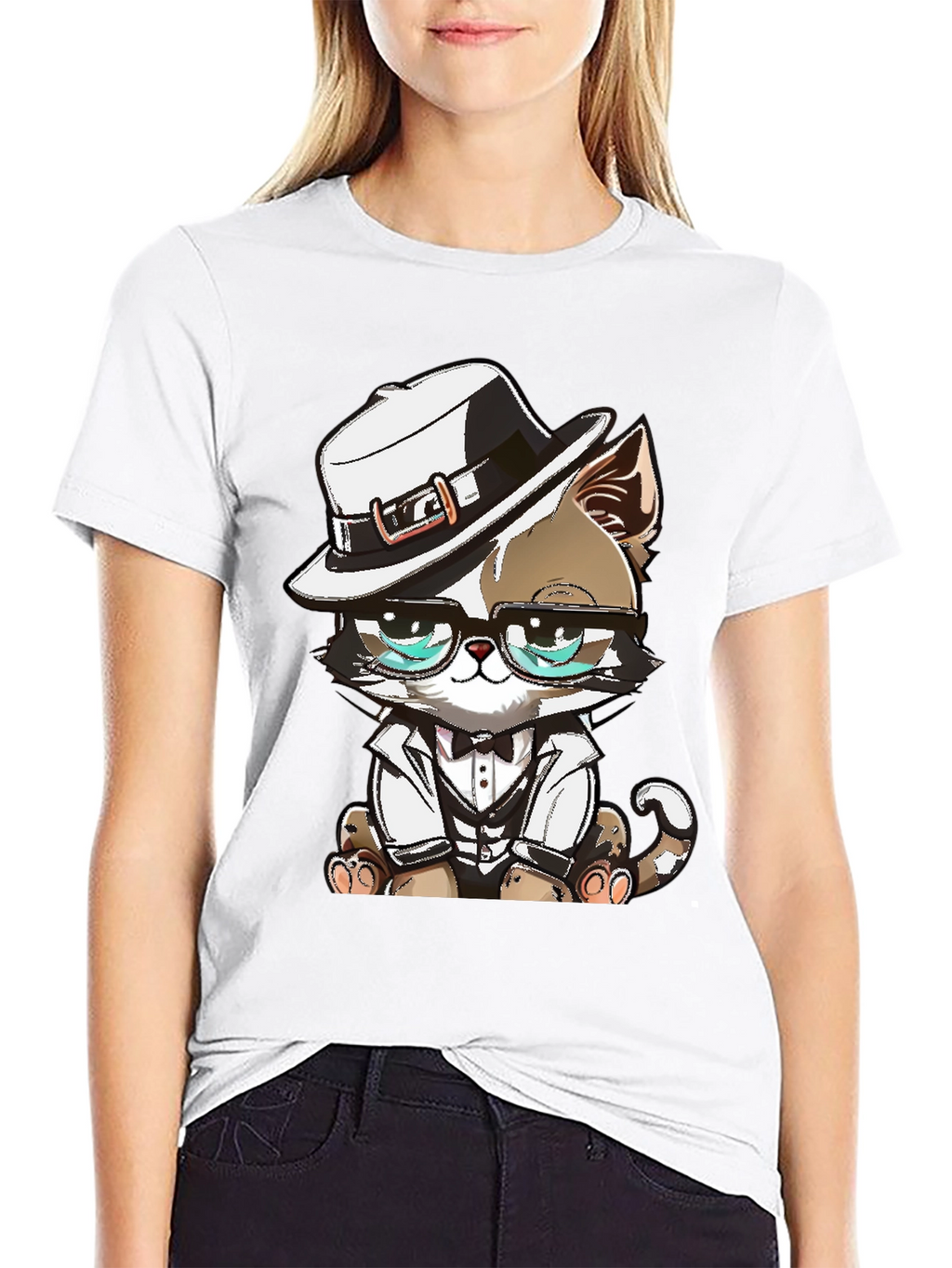 Cool Cat Graphic Tee - The Feline Boss!