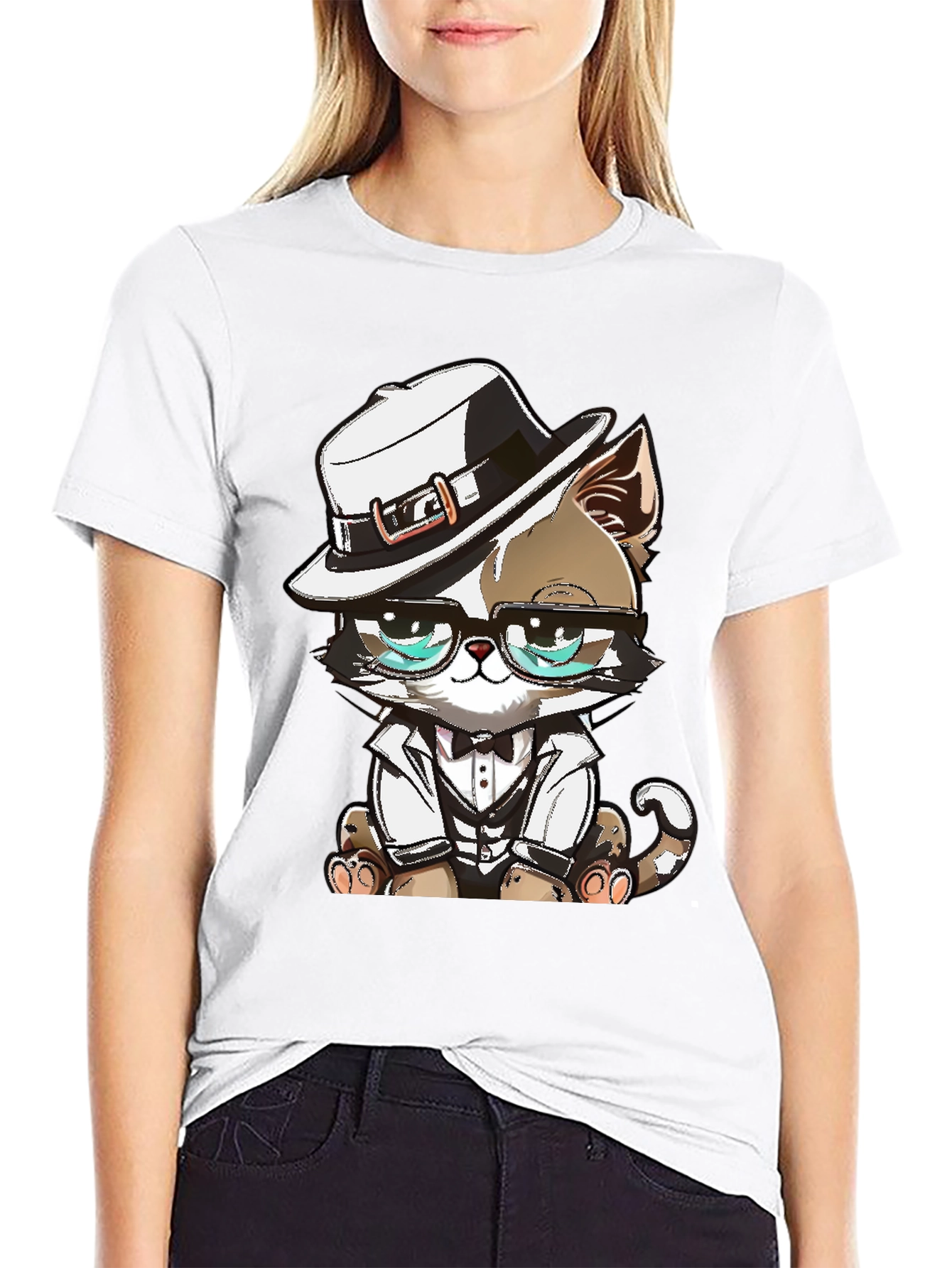 Cool Cat Graphic Tee - The Feline Boss!
