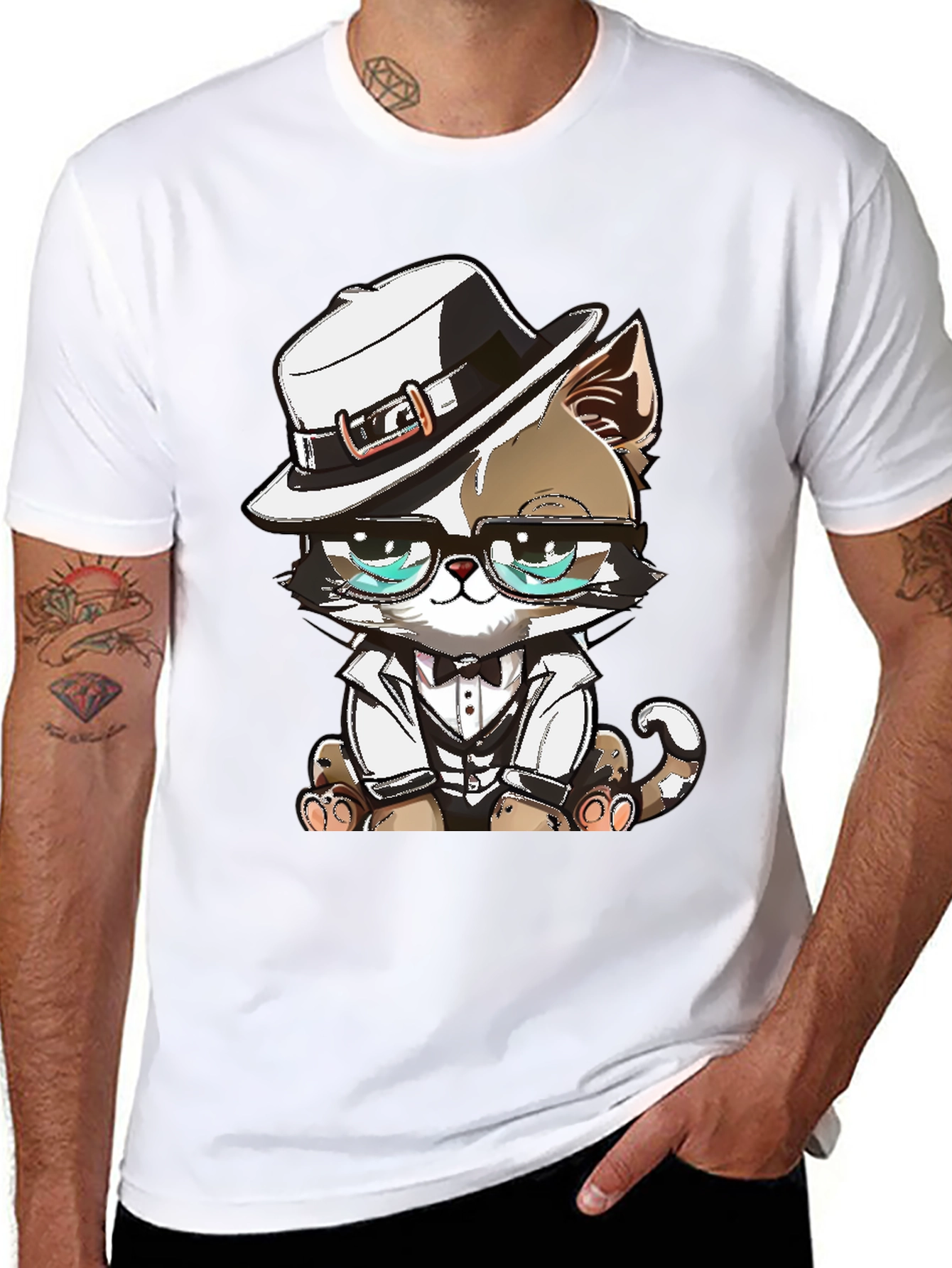 Cool Cat Graphic Tee - The Feline Boss!