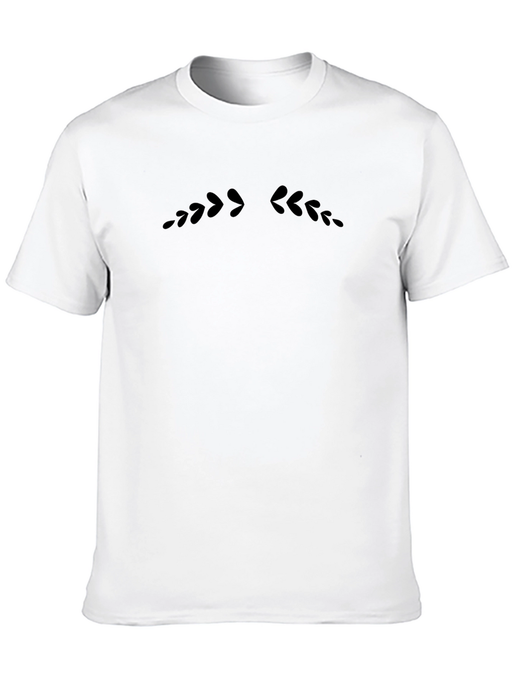 Black Minimalist Design Crewneck T-Shirt