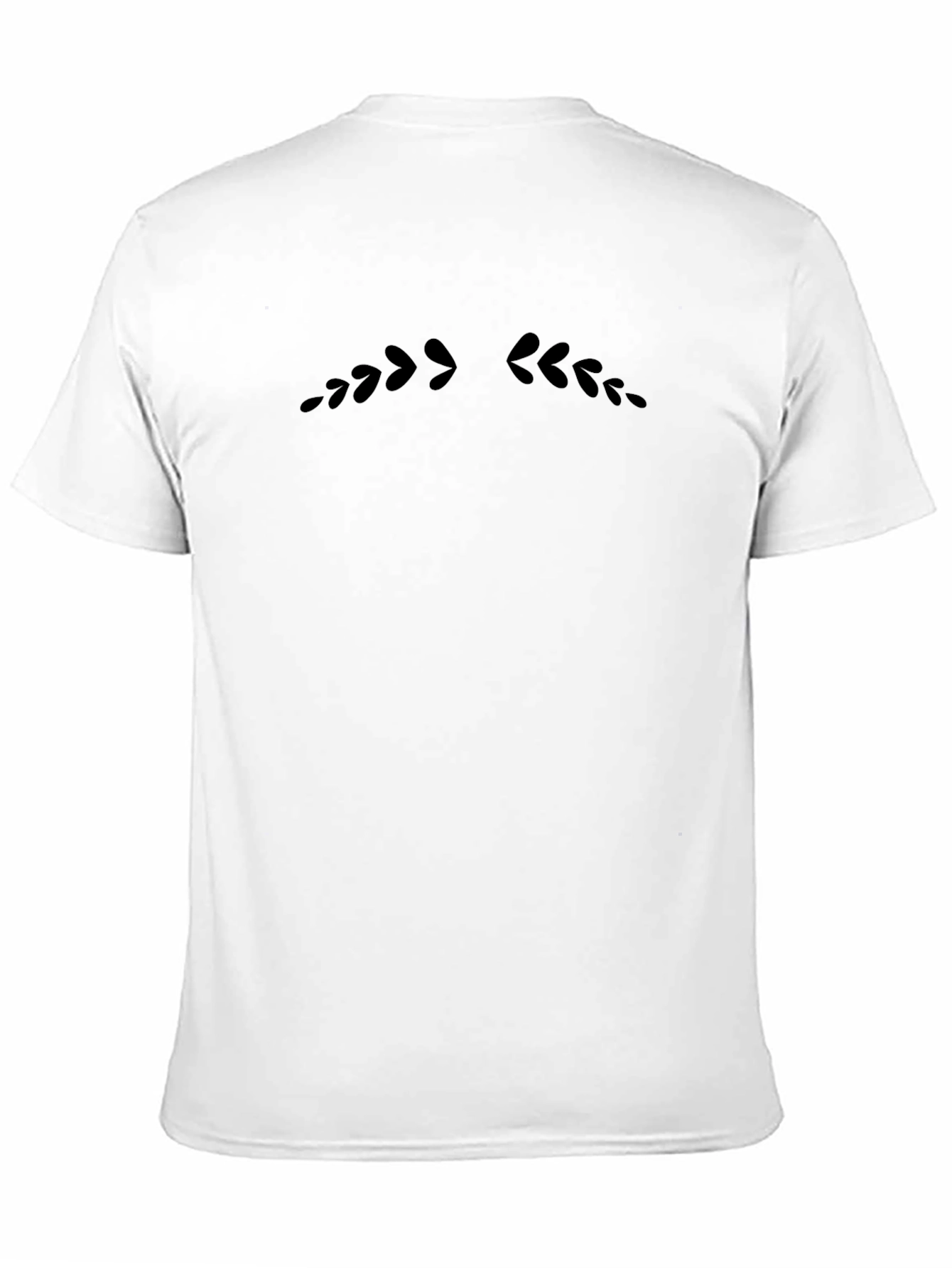 Black Minimalist Design Crewneck T-Shirt