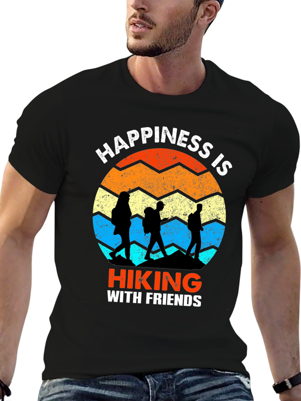 Happiness is Hiking with Friends T-Shirt