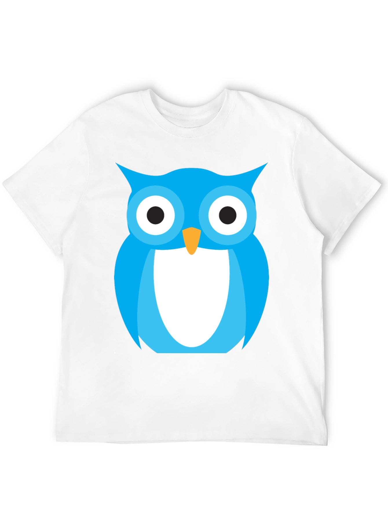 Blue Owl Graphic Tee - Stylish Black Cotton T-Shirt