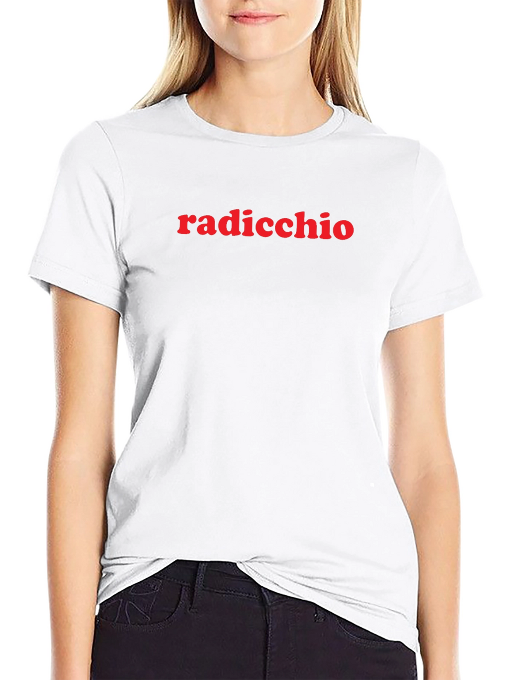Radicchio T-Shirt - Stylish Red Text Design