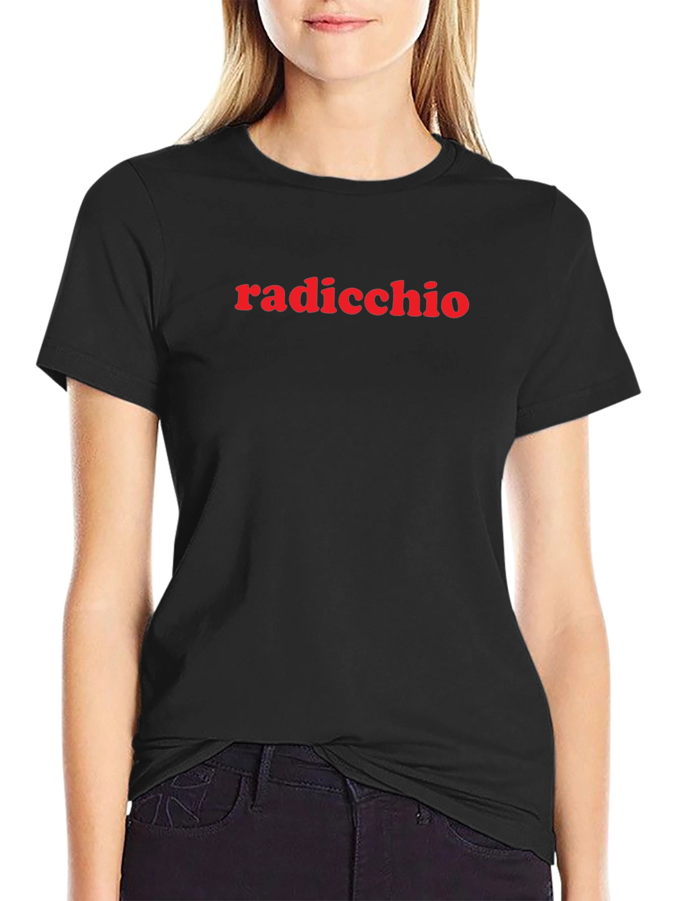 Radicchio T-Shirt - Stylish Red Text Design