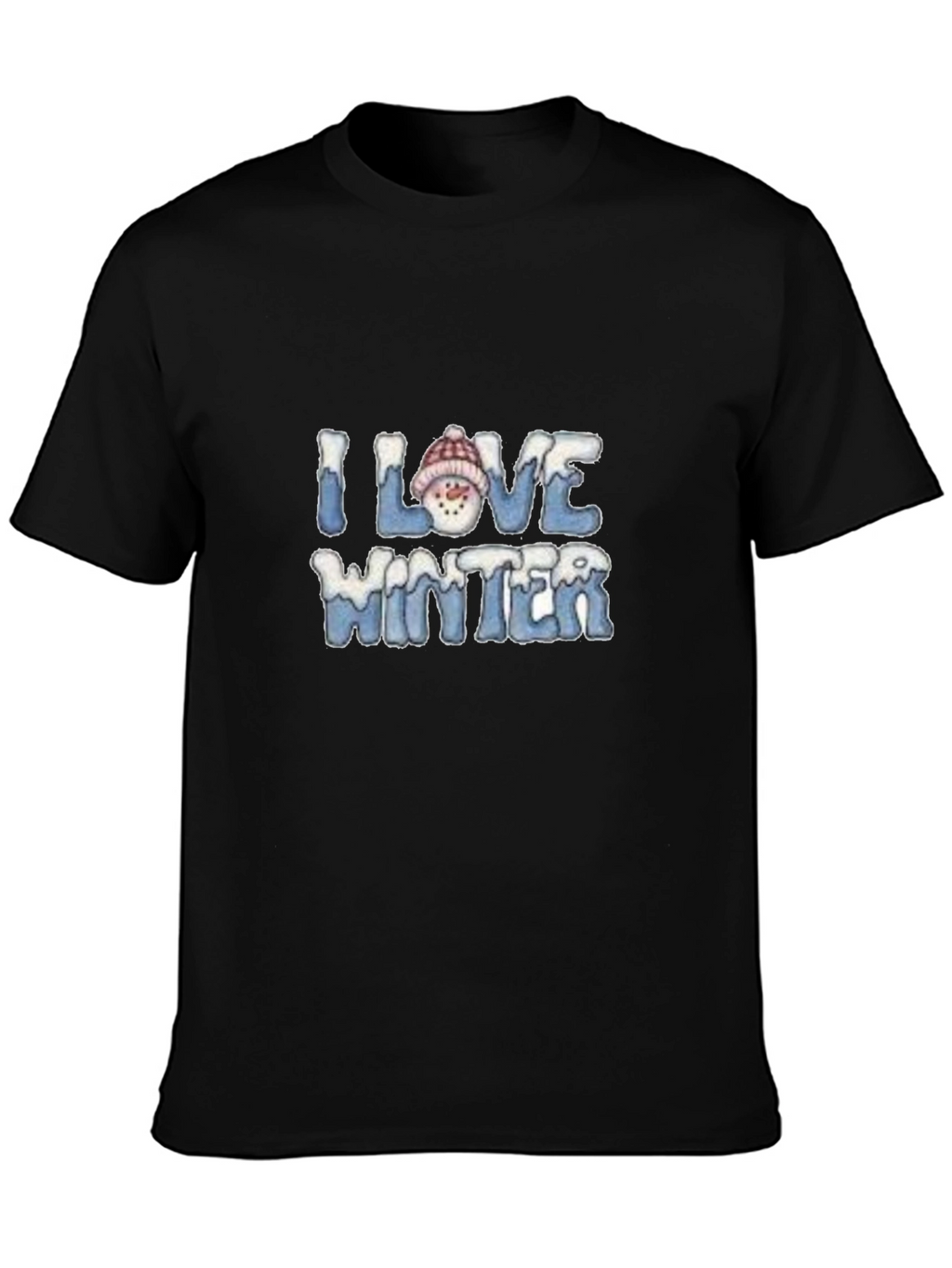 I Love Winter Graphic Tee - Black
