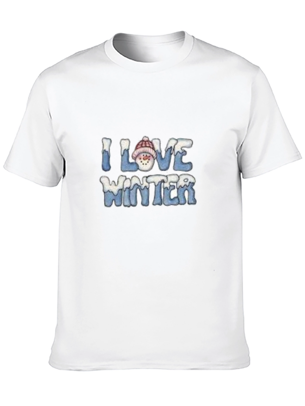 I Love Winter Graphic Tee - Black
