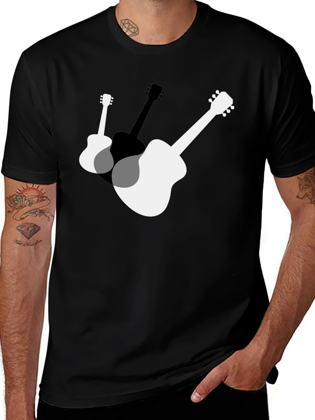Guitar Graphic Tee - Music Lovers T-Shirt