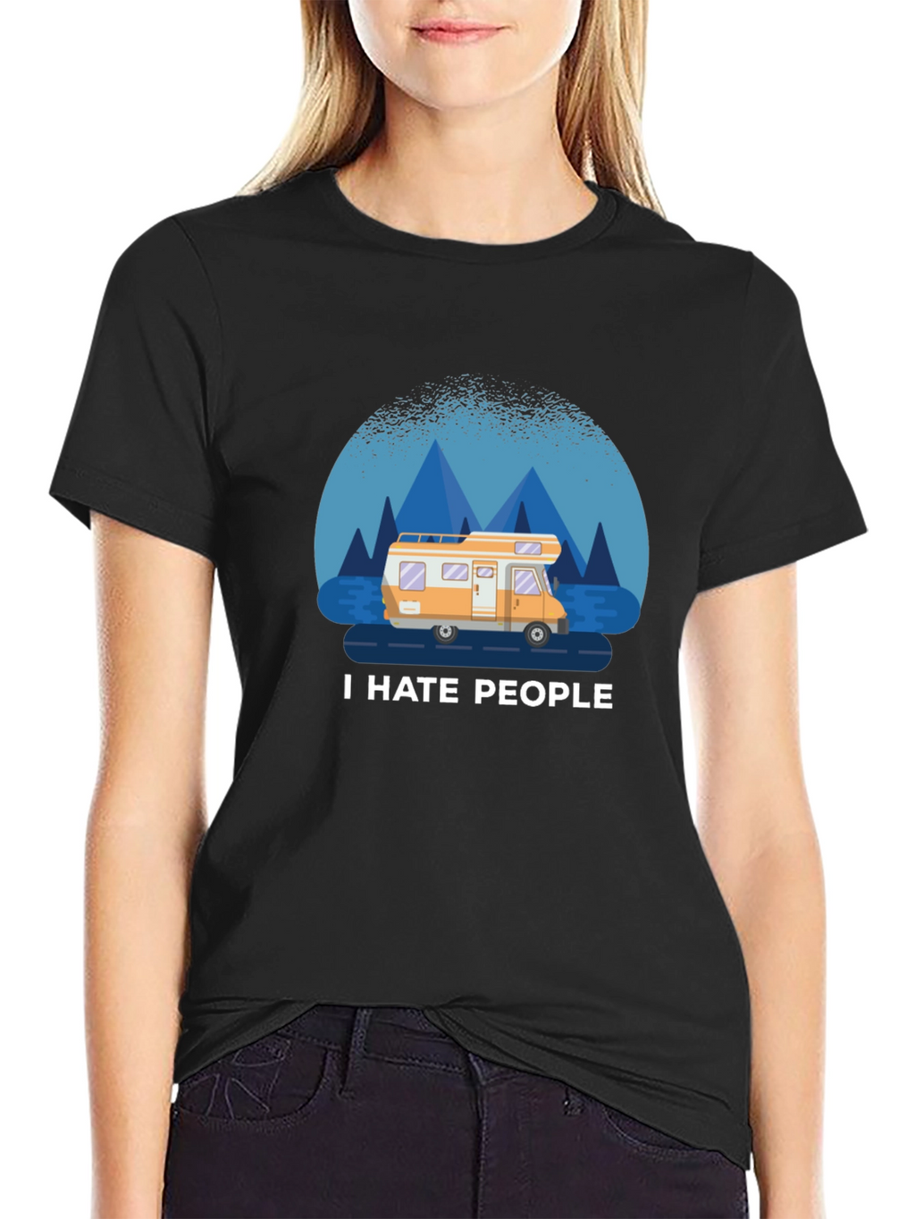 I Hate People T-Shirt - Camper Van Design